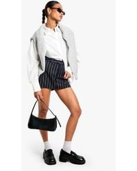 Boohoo - Tailored Pinstripe Skort - Lyst