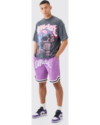 BoohooMAN - Loose Fit Official Mesh Basketball Short - Lyst
