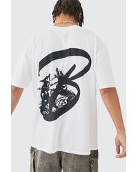 BoohooMAN - Oversized Extended Neck Dog Print T-shirt - Lyst