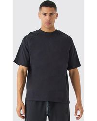 BoohooMAN - Oversized Heavyweight Pin Tuck T-shirt - Lyst