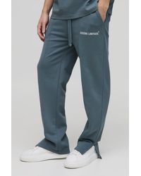 Boohoo - Relaxed Edizione Heavyweight Pintuck Split Hem Joggers - Lyst