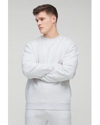 Boohoo - Tall 330Gsm Basic Crew Neck Regular Fit Sweatshirt - Lyst