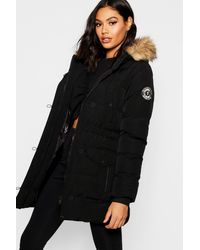 Boohoo Parka De Montaña Lujosa - Negro