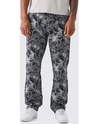 BoohooMAN - Tall Relaxed Fit Tapestry Trouser - Lyst