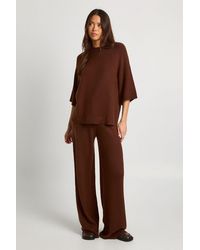 Boohoo - Short Sleeve Top And Trouser Knitted Co Ord - Lyst