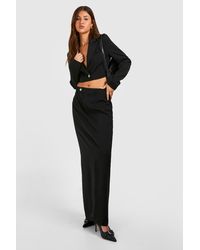 Boohoo - Boxy Relaxed Fit Crop Blazer - Lyst