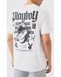 Boohoo - Camiseta Oversize Con Estampado De Playboy - Lyst