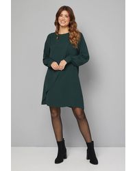 Wallis - Woven Drape Shift Dress - Lyst