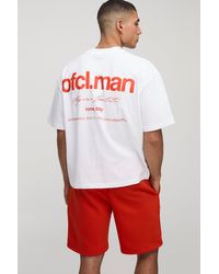 BoohooMAN - Kastiges Oversize Official Man T-Shirt und Shorts - Lyst