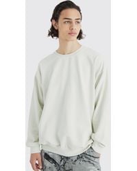 BoohooMAN - Oversized Overdye Sweatshirt - Lyst