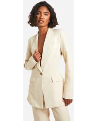 Boohoo - Tall Woven Tailored Fitted Blazer - Lyst