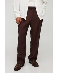 Boohoo - Relaxed Fit Crease Front Trouser - Lyst