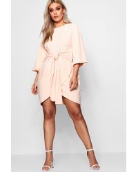 kimono sleeve wrap dress