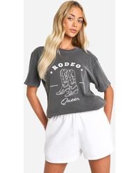 Boohoo - Rodeo Queen Slogan Oversized T -Shirt - Lyst