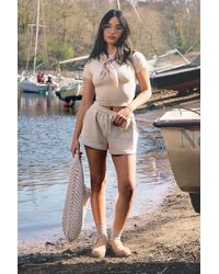 Boohoo - Basics Rib Flippy Short - Lyst