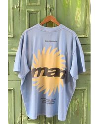 Boohoo - Camiseta Oversize Man Con Cuello Extendido Y Estampado Gráfico Desteñido - Lyst