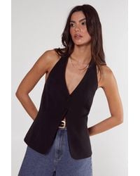 Nasty Gal - Essentials Tailored Button Front Tank - Lyst