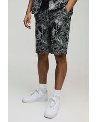 Boohoo - Relaxed Fit Tapestry Short - Lyst