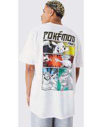BoohooMAN - Oversize T-Shirt mit lizenziertem Pokemon-Print - Lyst