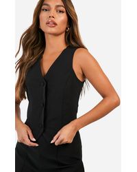 Boohoo - Super Stretch Button Waistcoat - Lyst