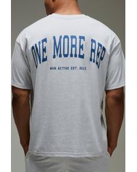 Boohoo - Camiseta Man Active Oversize Con Estampado One More Rep - Lyst