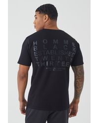 BoohooMAN - Slim Heavyweight Interlock Graphic T-shirt - Lyst