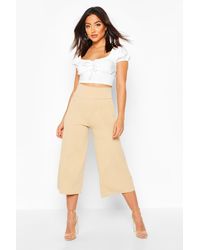 Boohoo Jupe-Culotte Coupe Large À Bande De Taille À Contours Profonds - roche - 38, Roche - Neutre