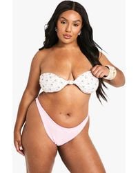 Boohoo - Plus Swimwear Essentials Thong Bikini Bottoms - Lyst