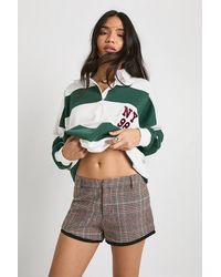 Boohoo - Wool Look Check Micro Short - Lyst
