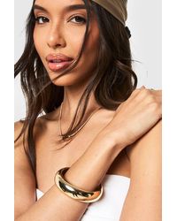 Boohoo - Chunky Snap Bangle - Lyst