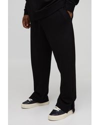 BoohooMAN - Plus Lightweight Regular Fit Split Hem Basic Sweatpants - Lyst