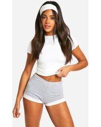 Boohoo - Double Layer Contrast Booty Short - Lyst