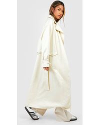 Boohoo - Belted Cuff Detail Trench Coat - Lyst