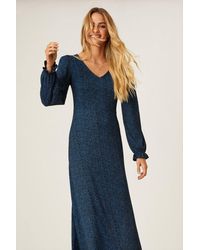 Dorothy Perkins - Spot V Neck Midi Dress - Lyst