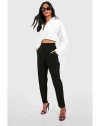 Boohoo - Petite Super Stretch Tapered Tailored Trouser - Lyst