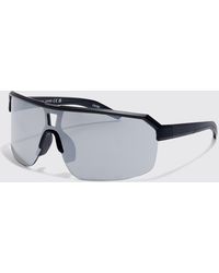 Boohoo - Shield Racer Sunglasses - Lyst