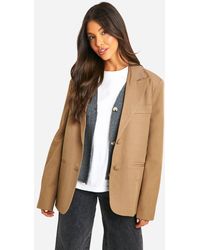 Boohoo - Single Breasted Relaxed Fit Tailored Blazer - Lyst