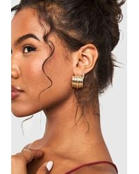 Boohoo - Ridge Statement Stud Earrings - Lyst
