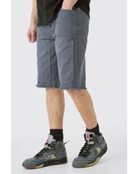 BoohooMAN - Tall Fixed Wasit Washed Relaxed Twill Carpenter Short - Lyst