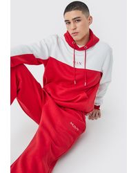 BoohooMAN - Man Official Colour Block Hooded Tracksuit - Lyst