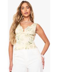 Boohoo - Woven Off Shoulder Ruffle Top - Lyst