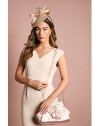 Coast - Large Bow Satin Ruched Large Clutch Bag - Lyst