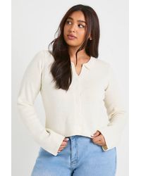 Boohoo - Plus Collared Button Down Top - Lyst
