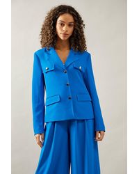 Wallis - Four Pocket Button Through Blazer - Lyst