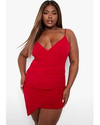 wrap detail bodycon dress