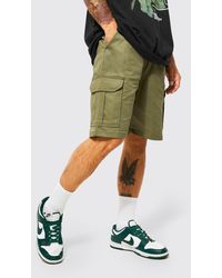 Green Womens Clothing Shorts Cargo shorts BLANC NOIR Vintage Oasis Cuffed Cargo Shorts in Sage 