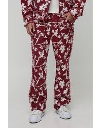 Boohoo - Pantalón Tall De Campana Con Estampado De Flores Estilo Tapiz - Lyst