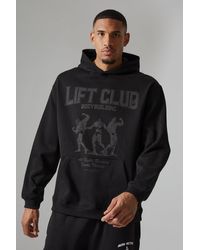 BoohooMAN - Tall Man Active Oversized Lift Club Hoodie - Lyst