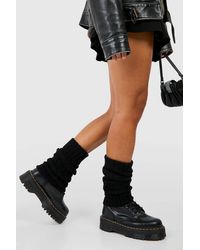 Boohoo - Cable Knit Leg Warmers - Lyst