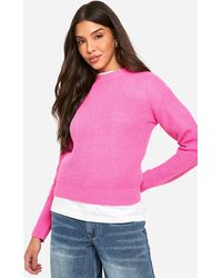 Boohoo - Basic Crew Neck Sweater - Lyst